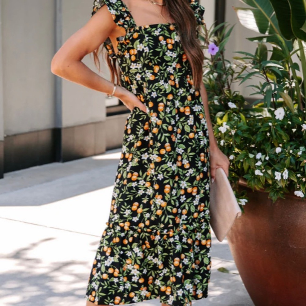 Ruffle MIDI dress